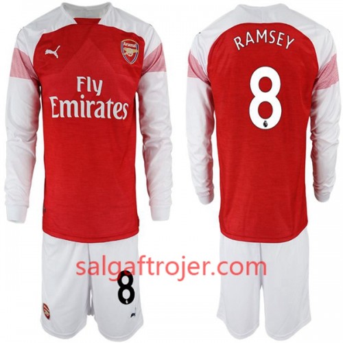 Arsenal Fodboldtrøjer Aaron Ramsey 8 Børn Hjemmebanesæt 2018/19 Langærmet Arsenal Fodboldtrøjer Aaron Ramsey 8 Børn Hjemmebanesæt 2018/19 Langærmet